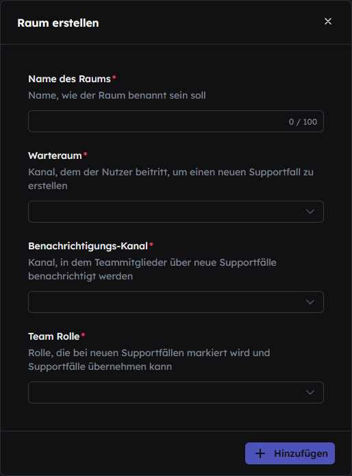 Neuen Warteraum anlegen