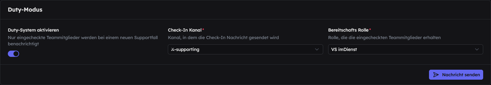 Duty-Modus