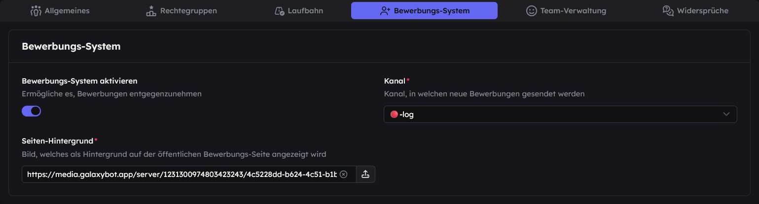 Bewerbungs-System
