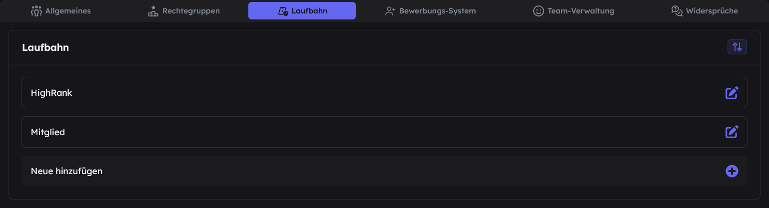 Laufbahnen