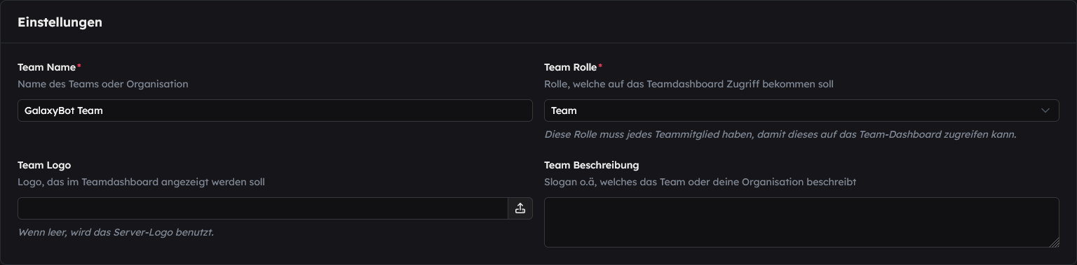Allgemeines - Einstellungen