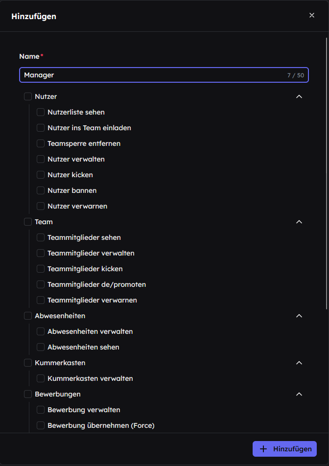 Rechtegruppe Fenster