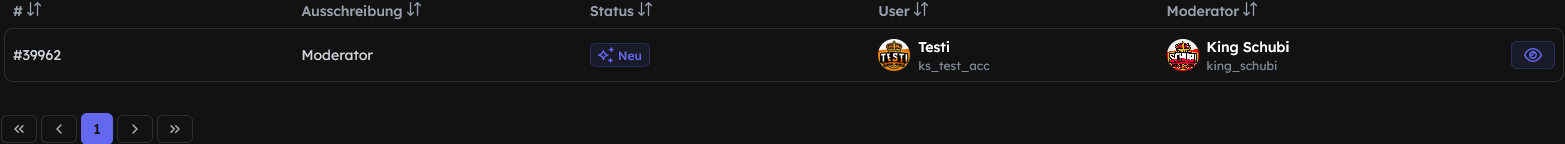 Bewerbung Eingang