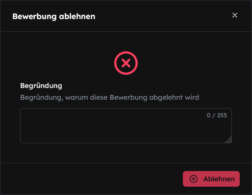 Bewerbung Ablehnen