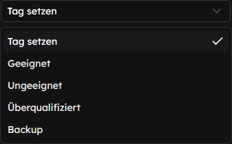 Bewerbung Tags