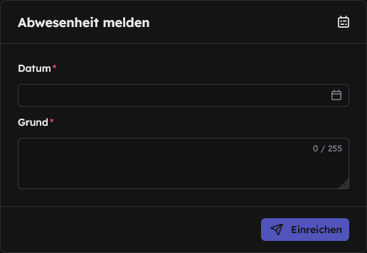 Meins Abwesenheit
