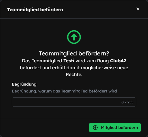 Team Beförderung