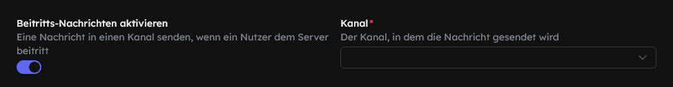 Willkommensnachricht