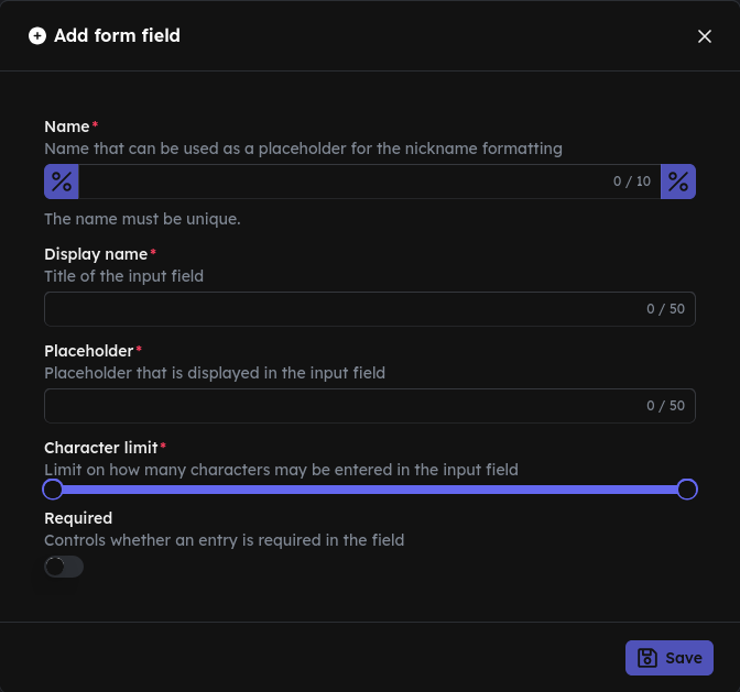 Create question