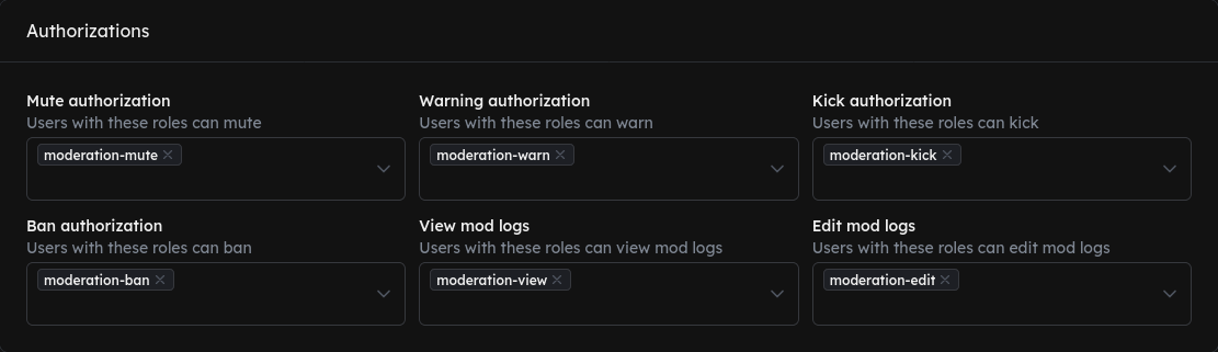 Authorizations