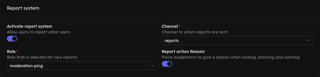 Report system