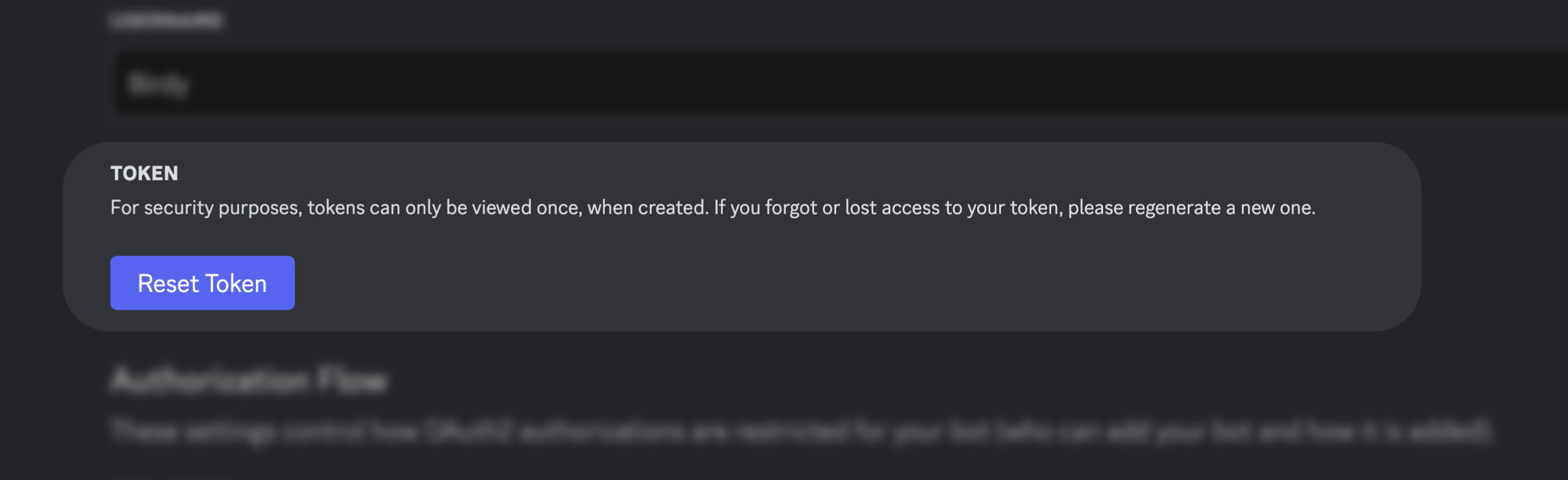 Reset Token