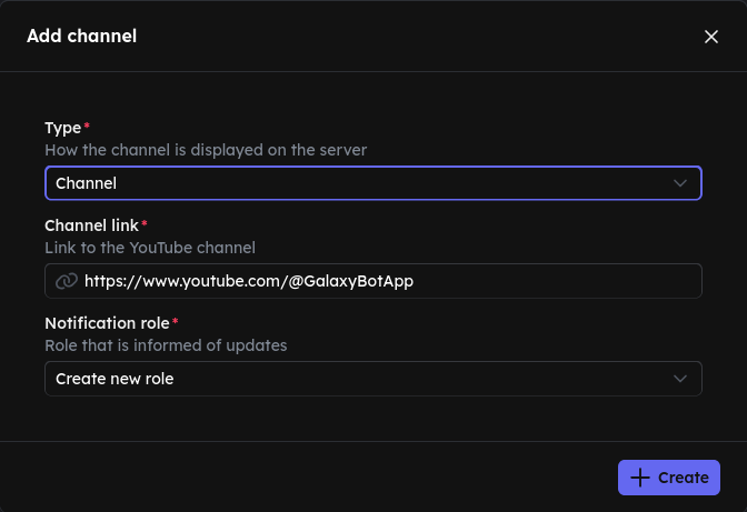 Add channel – Channel