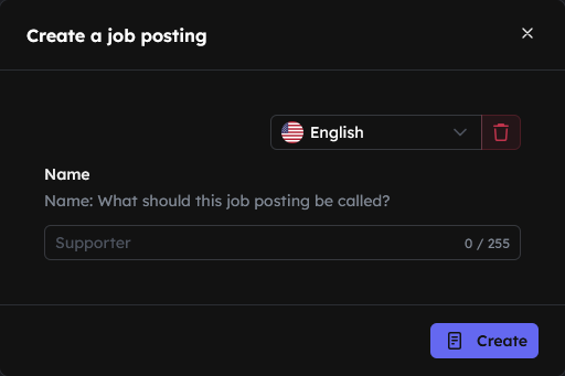 Create a job posting
