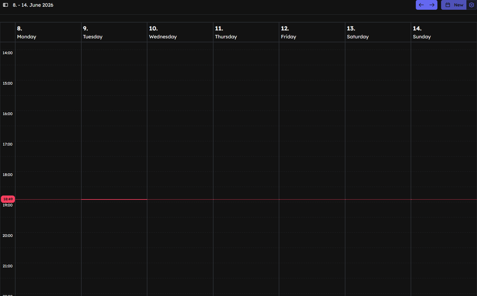 Calendar overview