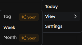 Calendar menu