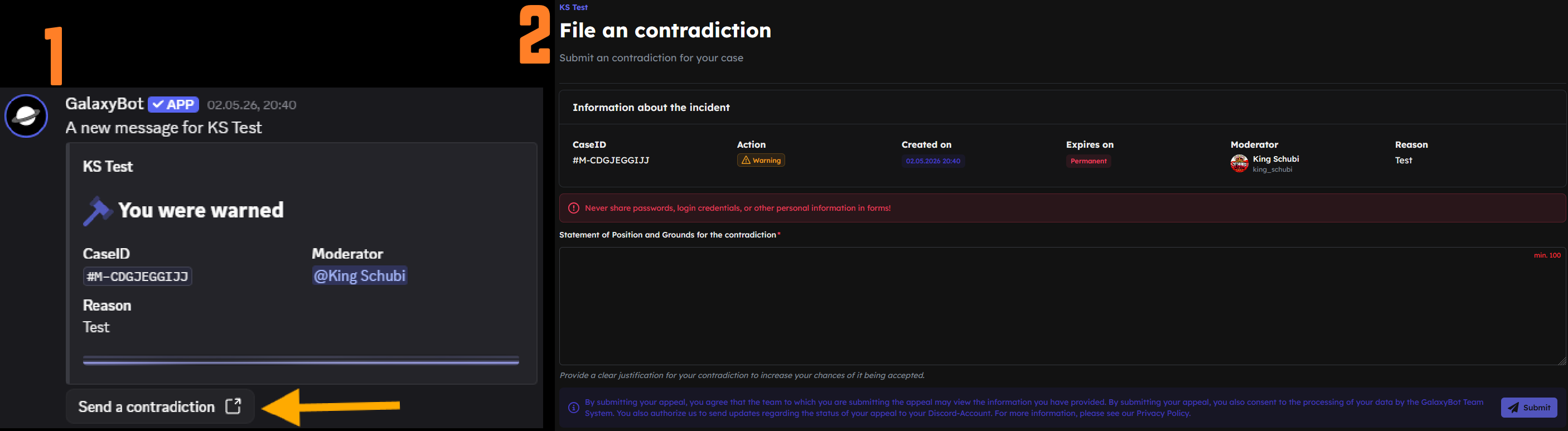Submit a contradiction