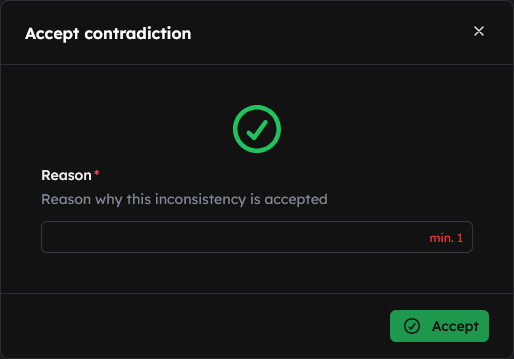 Accept contradiction