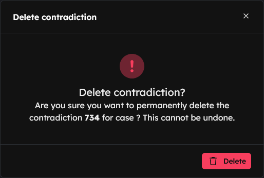 Delete contradiction