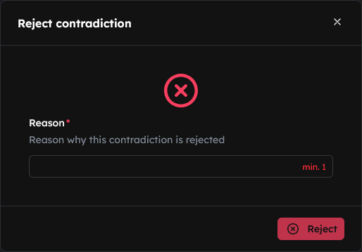 Reject contradiction