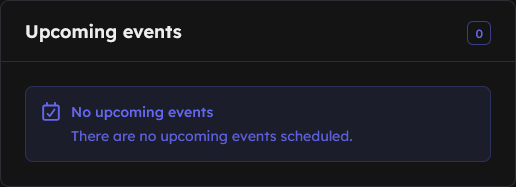 Mine Upcoming events