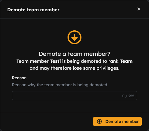 Team Demote